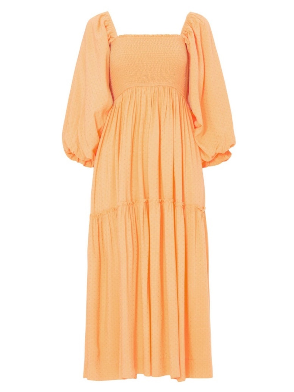 Louna Orange Midi Dress